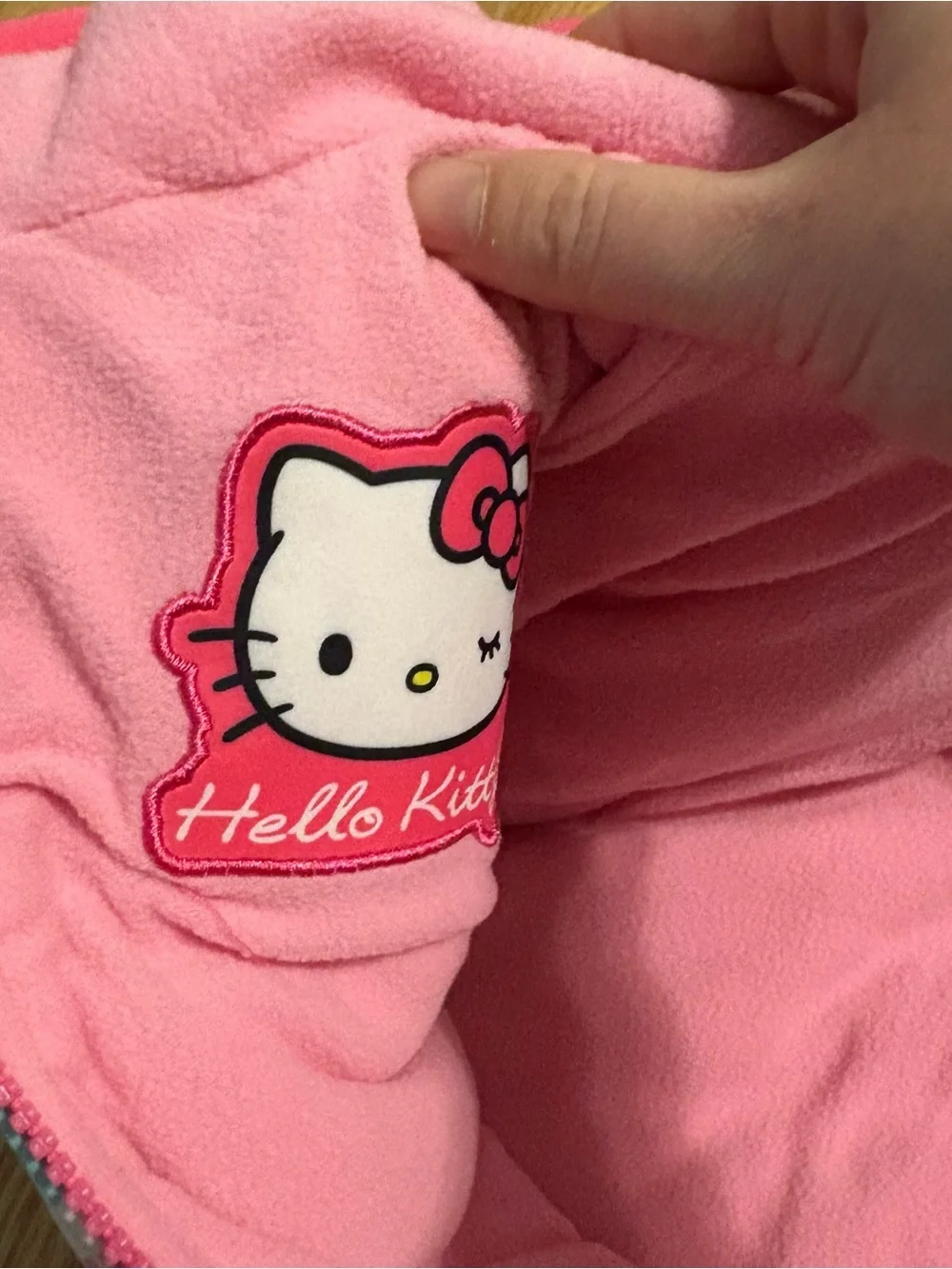 Hello Kitty Reversible Puffer Jacket NEW 6/6X 7/8 Hooded Coat Kids Full Zip